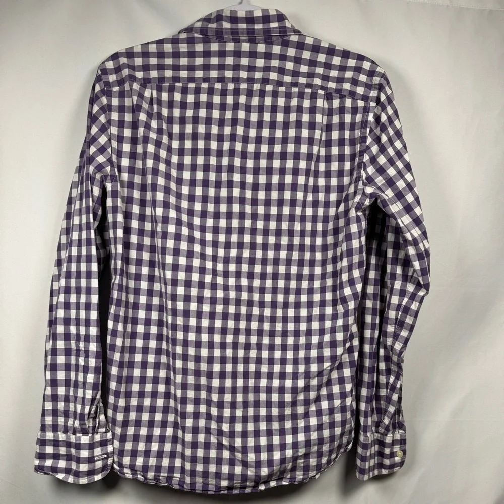 J.Crew Slim Fit Purple & White Checkered Long Sleeve Button Up Shirt S
